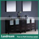 Solid Wood Bathroom Vanity Cabinets With Espresso Painting