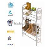 White Resin 20 Pair Shoe Rack thumbnail-1