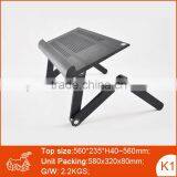 Portable Folding Noble Black Aluminum Laptop Desk thumbnail-1