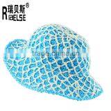 Cheap Lady Hat Fashion Bucket Straw Hat Promotion Raffia Handmade thumbnail-2