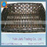 Handmade Weaving Rectangle Dark Dyeing Bamboo Basket thumbnail-1