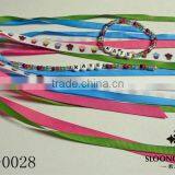 MATCHING SET Personalized Name Ponytail Holder and Bracelet - Cupcake Cutie Pony o Streamer Ribbons thumbnail-1