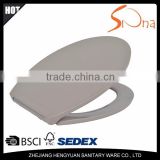 High quality slow-close taupe toilet seat cover soft closing