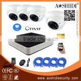 Aoshidi HD 4 Channel 2 Megapixel Vandalproof Dome POE Onvif IP CCTV Cam Kits,4CH 1080P Network 3G Home Security Camera System