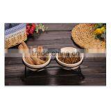 Promotional Wholesale Double Pet Salad Food Bowl Cartoon Travel Pet Bowl thumbnail-2