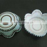 Azure Background Black Circle Petal Paper Cupcake Liners Wholesale