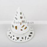 Wholesale Top Sell Pyramid Hollow Out Ceramic Incense Burner With Round Bottom thumbnail-5
