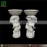 Carved Marble Stone Garden Planter With Statue thumbnail-1