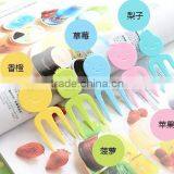 CY046 Apple Shape Plastic Fruit Forks Set With Stand Container Dessert Salad Forks for Kitchen Table Accessories thumbnail-4