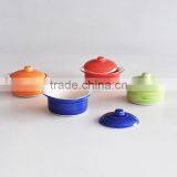 Ceramic Handpainted Soup Bowl With Lid thumbnail-1