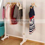Wooden Clothe Rack With Omni-directional Wheel Wooden Coat Hanger thumbnail-1
