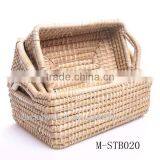 High Quality Straw Basket With Handle (factory Supplier) thumbnail-1