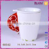 White Ceramic Giraffe Desgin Custom Coffee Mug thumbnail-3