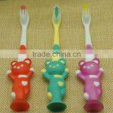 High Quality Nylon Bristle Rubber Handle Kid Toothbrush Bring Sucker thumbnail-4