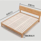 Small Space Saving Apartment Interior Bedroom Furniture Set Ubber Wood Doube/single Bed and Sliding Wardrobe Closet thumbnail-3