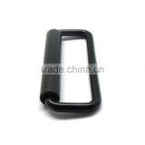 Rectangle W/Black Roller in 1.5" X 3/8" , Rectangle Metal Loop W/Roller, Metal Loop With Roller thumbnail-2