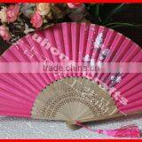 21cm Bamboo Cloth Hand Fan for Promotion thumbnail-2