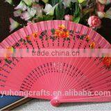 Hand Paited Spanish Wood Fan With Flower Pattern thumbnail-1