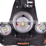 Boruit RJ-3000 3xT6 LED 920Lm 4 Mode High Power Rechargeable Headlamp thumbnail-4