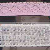 Customized high quality nylon jacquard wide stretch elastic lace for lingerie