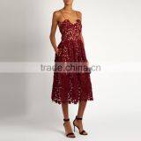 Pictures of Western Party Wear Sexy Cut Out Floral Lace Dresses for Girls of 18 Years Old HSD7865 thumbnail-3