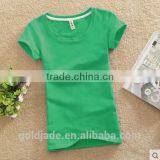 Customized Manufactorying Plain Ladies Short-sleeve T Shirt thumbnail-4