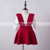 Wholesale Kids Christmas Outfit Knitted Suspender Skirt Overalls thumbnail-4