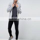 Custom With Hood Grey Men's 67% Polyester 29% Cotton 4% Elastane Lightweight Casual Slim Fit Breathable Zipper Hoodies thumbnail-4