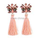Bohemian Jewelry Fashion Alloy Plated With Colorful Tassel Dangle Earrings thumbnail-4