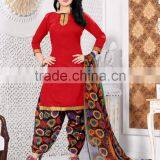 Cotton Patiala Readymade Printed Suits thumbnail-1
