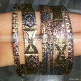 3 TONE GOLD PLATED BANGLES SET thumbnail-1