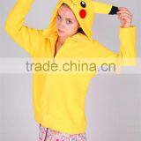 2017 Cheap Yellow Polar Fleece Animal Hoody Women Winter Bomber Jacket Wholesale thumbnail-2