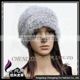 CX-C-36F Cheap Fur Hat Striped Knitted Women Mink Fur Hats thumbnail-4