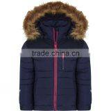Kids Fake Fur Hood Lightweight Winter Down Jacket
