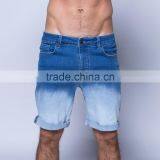 2017 Fashion Men's Jeans Shorts in Blue Stone Wash thumbnail-3
