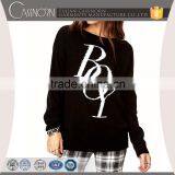 Fashion Wool-blend Crew Neck Custom Loose Knit Sweater thumbnail-1
