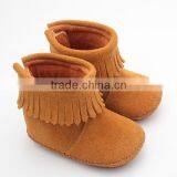 Mix 4 Colours Rubber Sole Baby Leather Shoes Moccasin Boots thumbnail-3