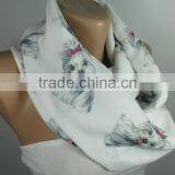 Dog Print Scarf Yorkshire Terrier Infinity Scarf Loop Scarf Winter Scarf Scarf Women Fashion Accessories Valentines Day Gift Ide thumbnail-6