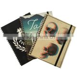 Card paper cover agdena planner wire-o binding notebook with elastic band writing notebook