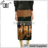 2017 OEM Spring Landscape Printed Valiant Long Maxi Skirts thumbnail-1