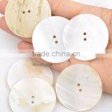 44mm 1.75inch Big Natural Shell Buttons 2-hole Thin Mother of Pearl Buttons Decoration SHELL-005 thumbnail-1