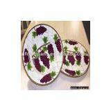 2PC Serving Platter Set, Tray, Ceramic Dinnerware thumbnail-1