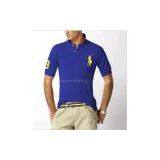 mens ralph lauren short sleeve polo shirt,100%cotton,royal blue