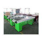 Convenience Store Anti Rust Conveyor Belt Checkout Counter Green
