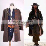 Custom Made Adult Jack Sparrow Cosplay Costume From Pirates of the Caribbean