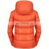 100% Polyester Fabric Hoodied Colorful Down Womens Winter Jacket