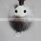 Popular New Keyring Accessory Genuine Fox Fur Custom Hedgehog Fur Keychain thumbnail-2