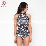High Neck Halter Backless Sexy Women One Piece Bathing Suit Swimwear thumbnail-1