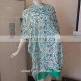 Green 60s Rayon Scarves Women thumbnail-3