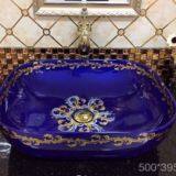 Competitve Price Bathroom Square Mid Eastern Style Ceramic Table Wash Basins Sink